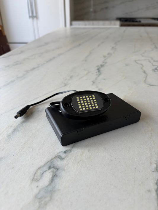 Battery powered rock light