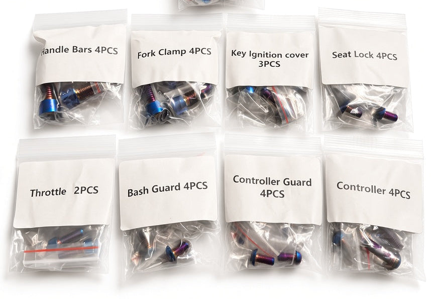 Yozma Titanium Bolt Kit (LABELED)